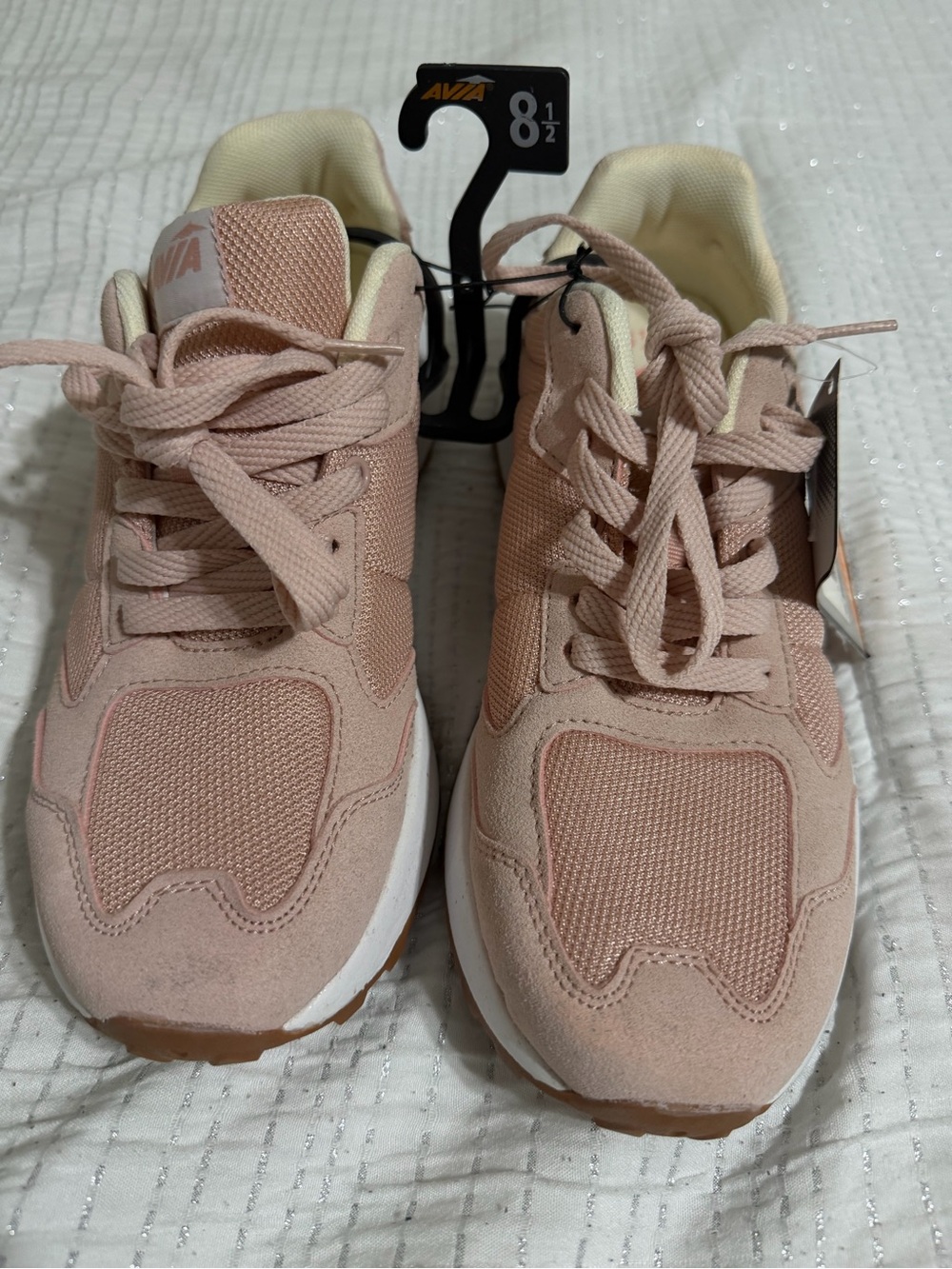 Avia Women's Dusty Pink Mesh & Suede Sneakers